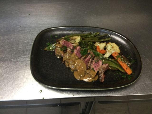 Brasserie Pûr filet mignon met warme groentjes